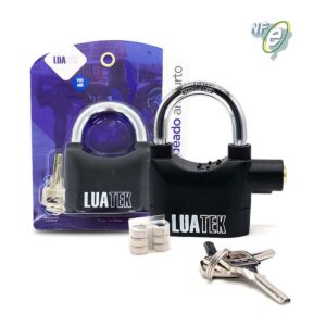Cadeado Com Alarme Sonoro Anti-furto Prova D'agua Luatek