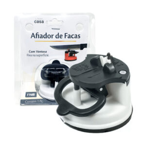 Amolador Afiador de Facas com Ventosa Fixador Branco