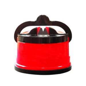 Amolador Afiador de Facas com Ventosa Fixador Vermelho