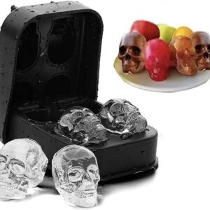 Molde Forminha Forma em Caveira Crânio de Silicone 12cm Gelo Chocolate Gelatina Gesso Vela Cera
