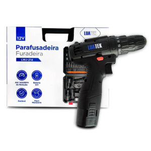 Parafusadeira Furadeira 12V completa com Acessórios Dia Dia