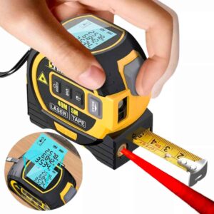 Trena Digital Laser  40 Metros 3 Em 1 Com Fita Métrica LCD