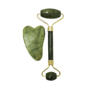 Rolo Pedra Quartzo placa Gua Sha Massagem Facial Anti Rugas