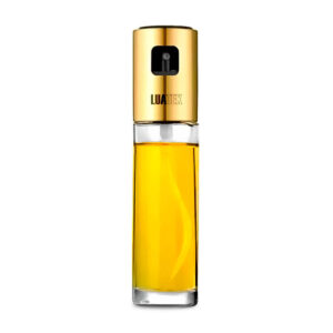 Pulverizador Azeite Vinagre Dosador Spray Borrifador Vidro Inox Dourado