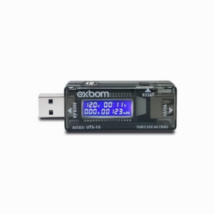Voltímetro Digital Usb Exbom UTS-10 Portátil Teste Testador Voltagem Amperagem Corrente