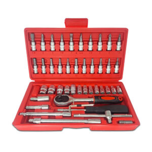 Conjunto Chaves Canhao Catraca 46 Peças Profissional
