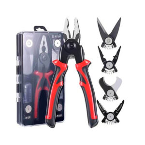 Kit Alicate Universal 5 em 1 Desencapador Crimpador Decapador Fio e Cabos