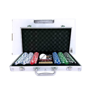 Maleta Jogo de Poker com 300 Fichas + 2 Bloco de Cartas