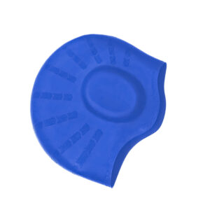 Touca para Natação Mergulho Silicone com Encaixe de Orelha Adulto - Azul