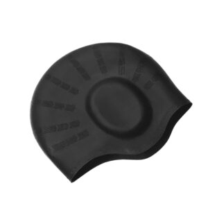 Touca para Natação Mergulho Silicone com Encaixe de Orelha Adulto - Preto