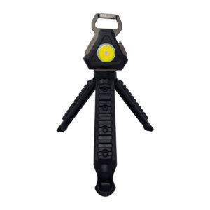 Mini Lanterna Magnetica 3 Cores com Tripé Recarregavel
