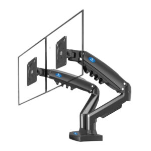 Suporte Duplo para Monitor Retratil com Pistao a Gas 17 a 27 polegadas