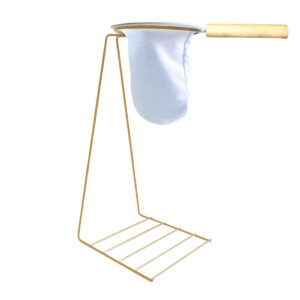 Kit Coador de Café + Suporte de Apoio Xicara Caneca - Dourado