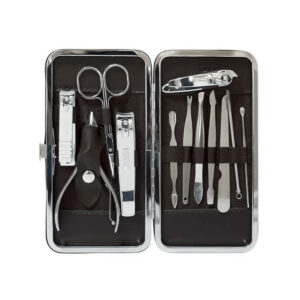 Kit Manicure Pedicure Profissional 12 Peças Completo Inox