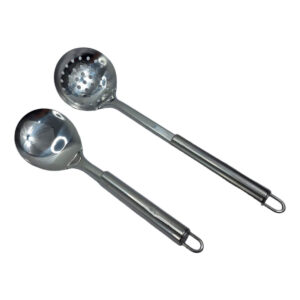Kit 2 Conchas de Arroz e Feijão de Inox Cozinha