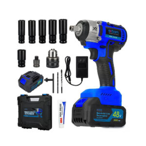 Parafusadeira Furadeira Chave de Impacto Bateria 48V Recarregável