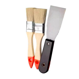 Kit de Pincéis cerda grossa com Espátula Profissional Pintor