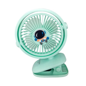 Mini Ventilador Portátil Com Presilha Clip Led Recarregavel - Verde