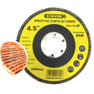 Kit 10 Discos de Lixadeira Grão 80 4,5 Polegadas Profissional