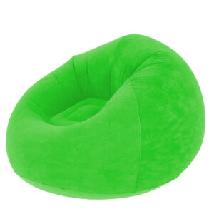 Sofá Poltrona Puff Inflável Aveludado Impermeável - Verde