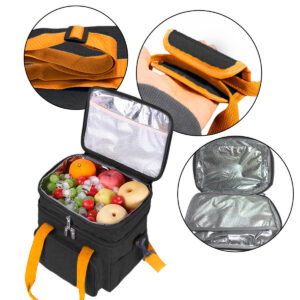 Bolsa Térmica Marmita Lancheira Marmiteira Com Alça Reforçada (Preto)
