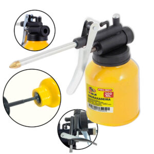 Bomba de Óleo Manual Almotolia Bico Rígido Aço 200ml Profissional