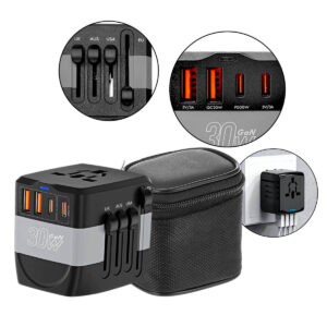 Adaptador Universal com USB Carregador Viagem Internacional